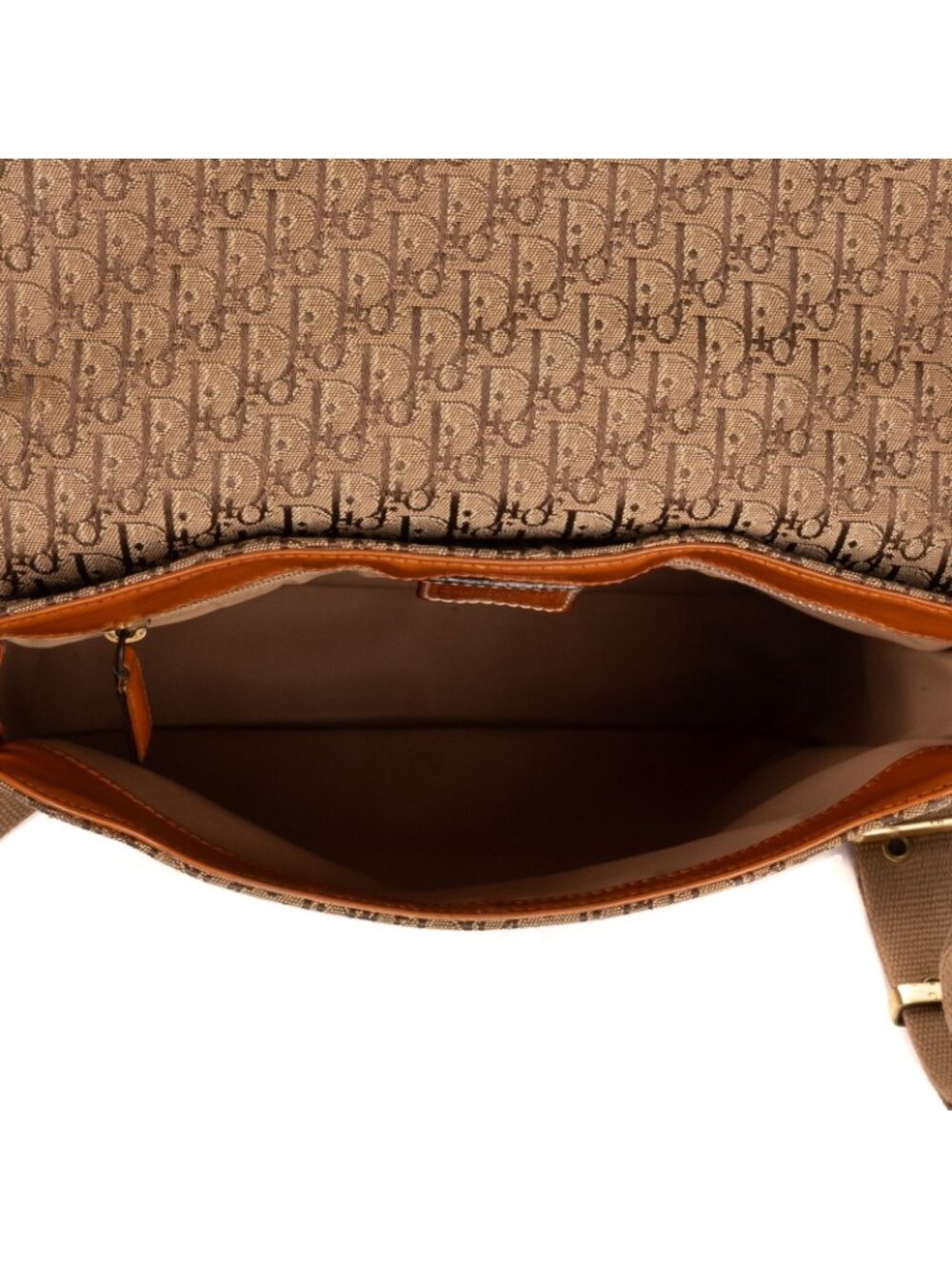 Dior Star Chain Crossbody Brown Beige Trotter Pattern Canvas - Picture 9 of 10